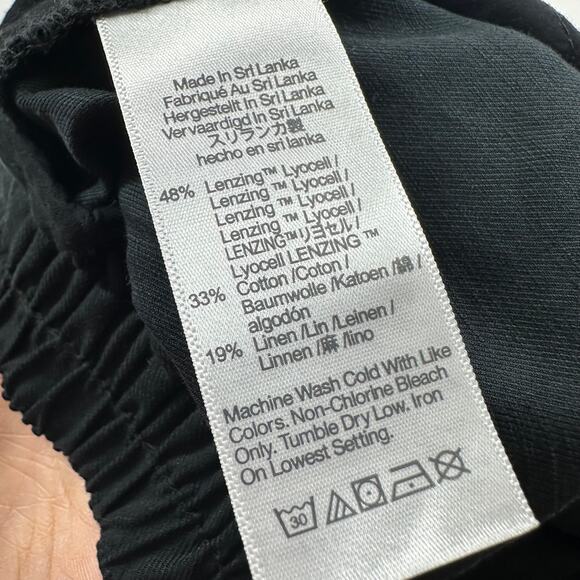 Madewell Pants Womens XL Black Pull On Straight Drapey Twill Relaxed Lyocell - Picture 6 of 12